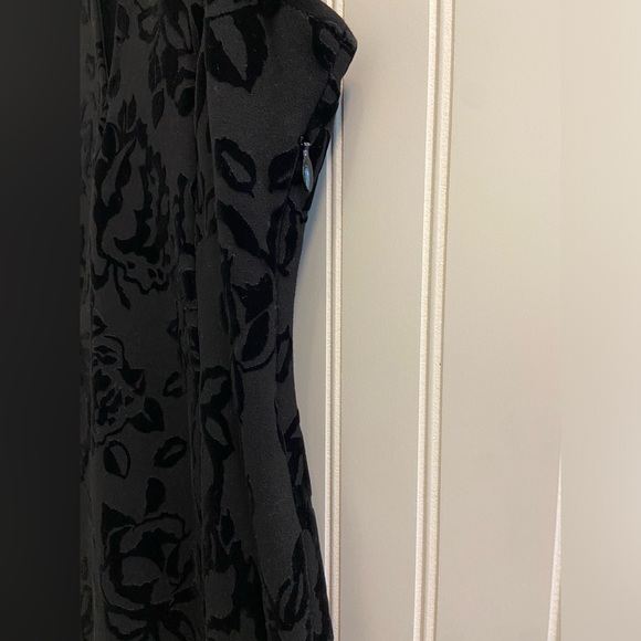Free People Black Rose Burnout Velvet Whimsigoth Bodycon Dress S - Picture 4 of 11